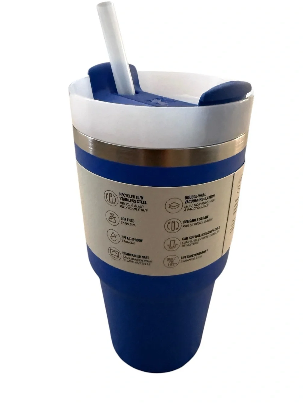 NWT Stanley Quencher H2.0 Tumbler - Iris “The Flowstate” 20 oz. with White Lid